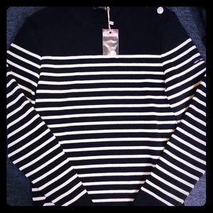 Saint James L’atelier Dark Navy Striped Sweater